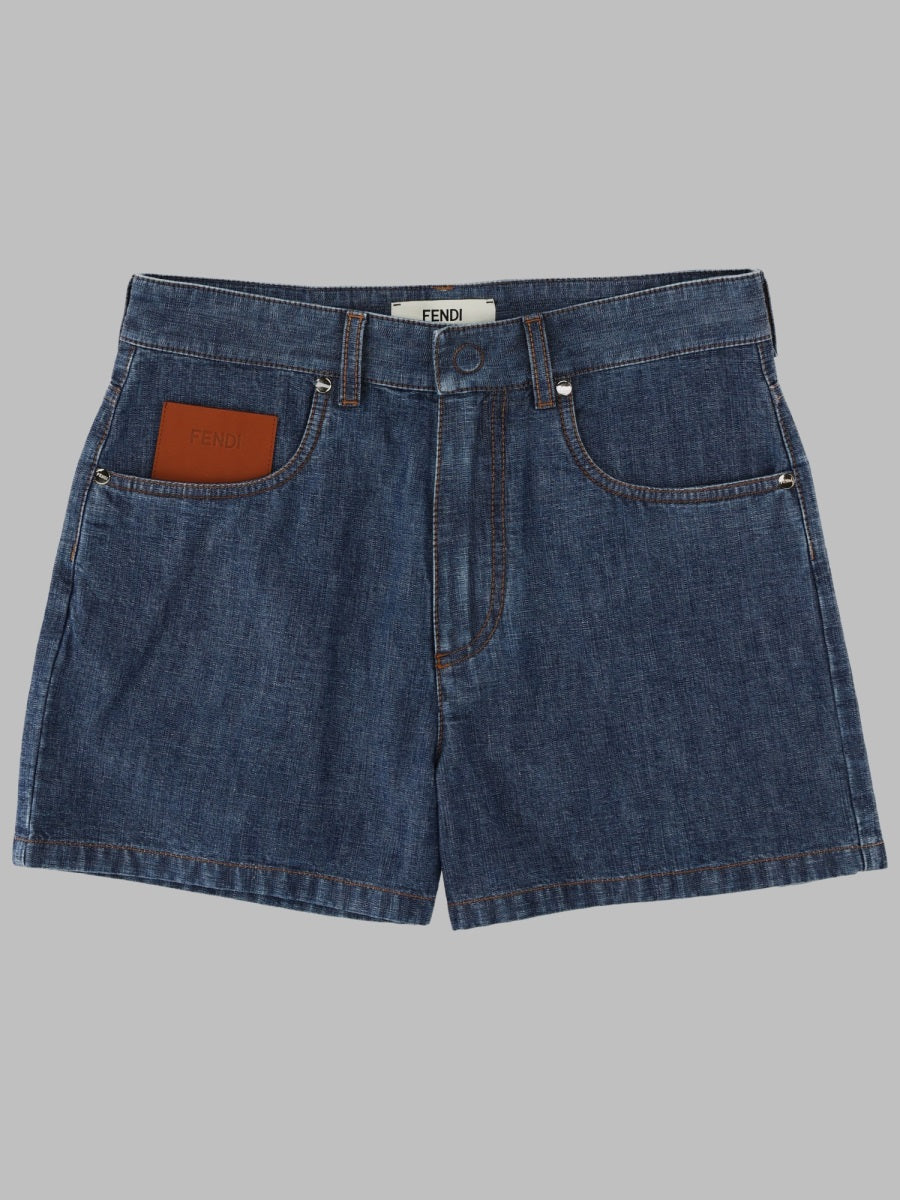 Fendi Women Shorts In Denim FENDI