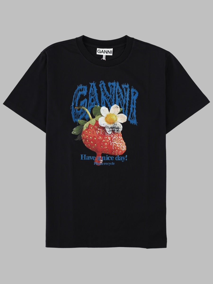 Ganni Women T-Shirt Con Stampa Fragola GANNI