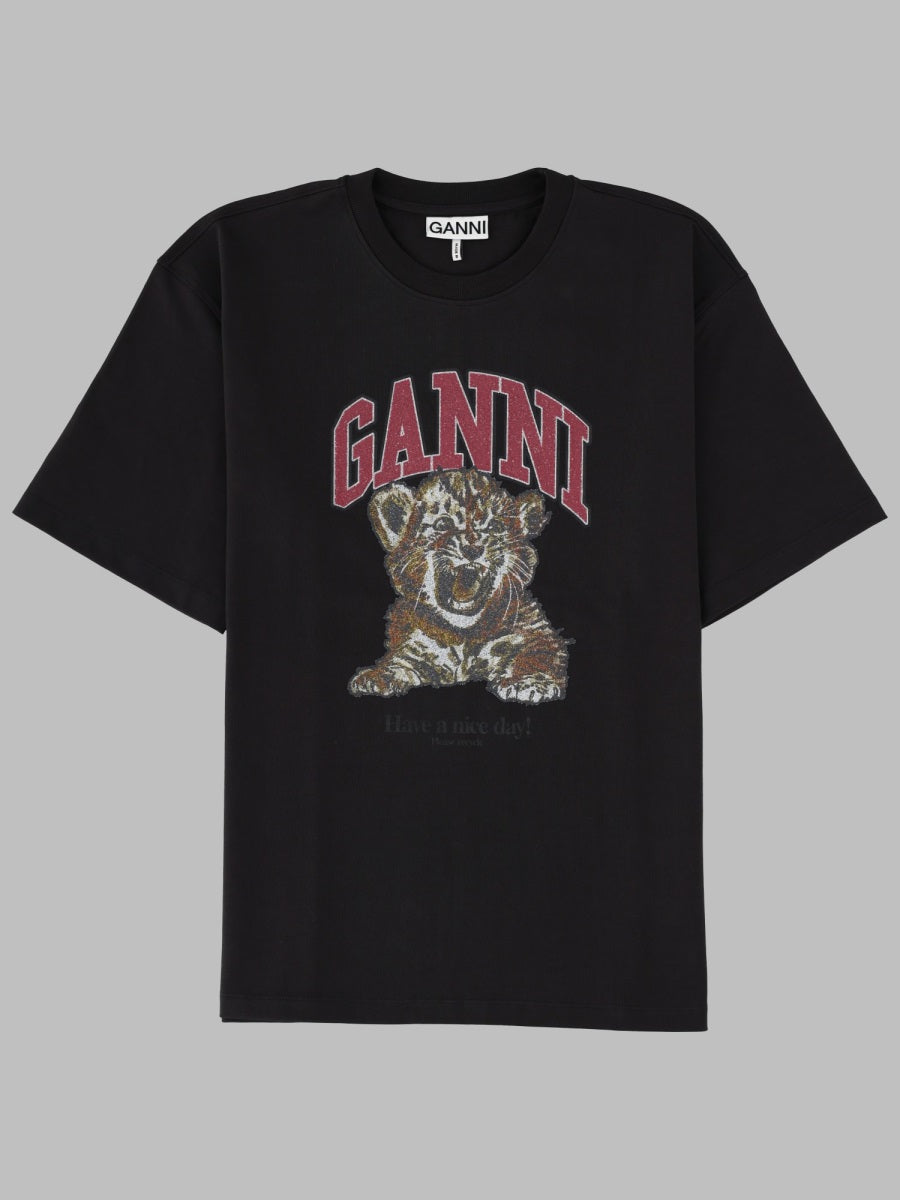 Ganni Women T-Shirt Con Stampa Tigre GANNI