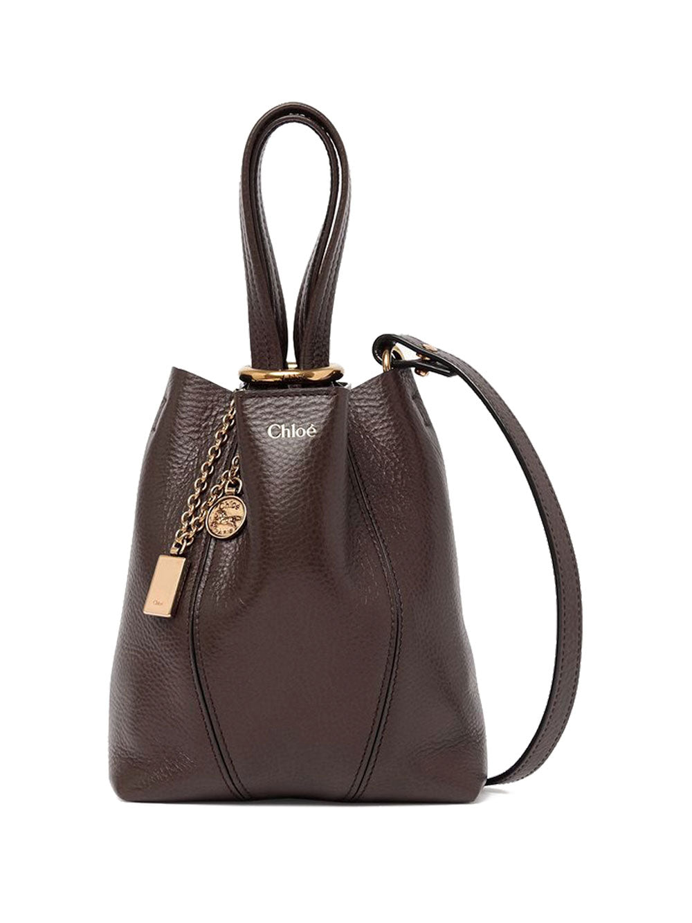 Small Chloé Spin Tote Bag In Grained Leather Women CHLOE