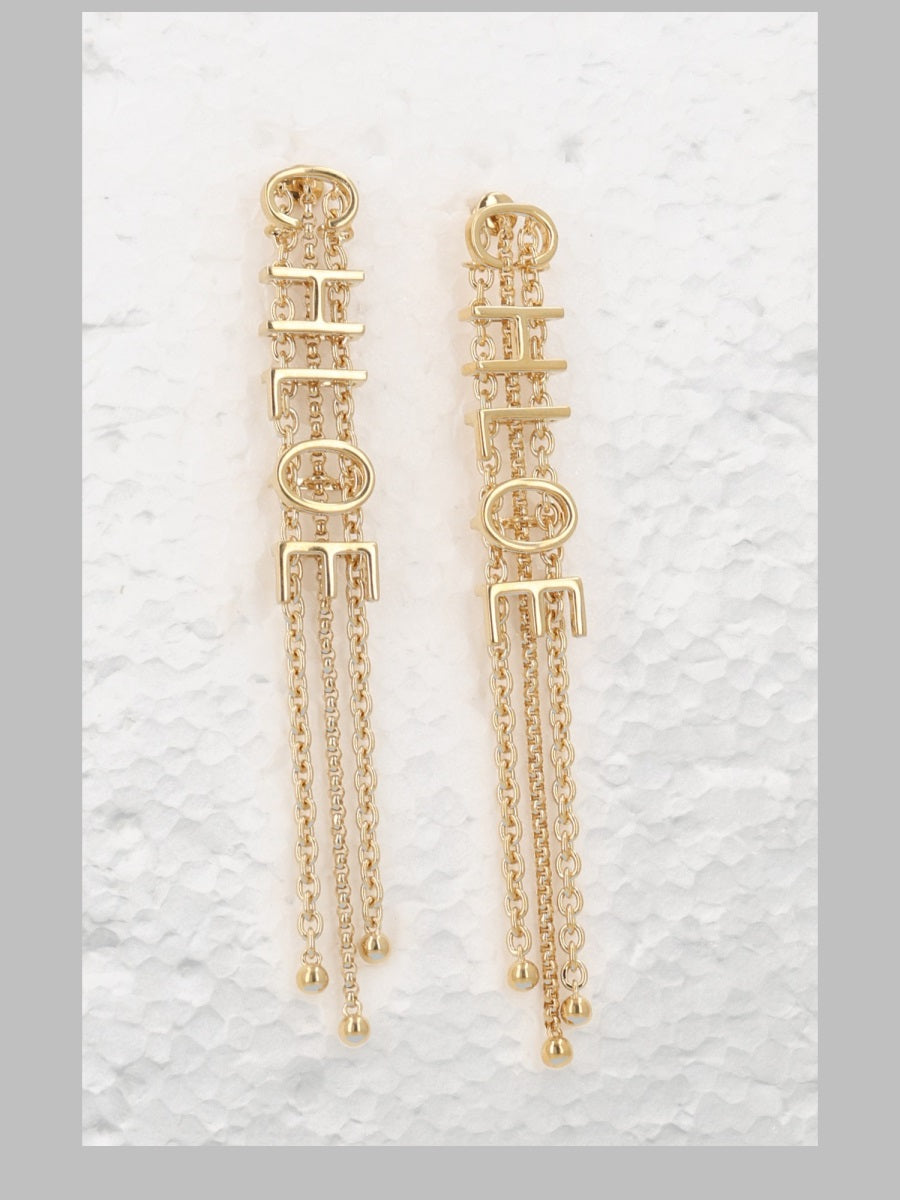 Chloé Women Orecchini Pendenti Con Logo CHLOE