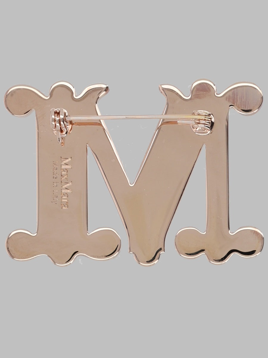 Max Mara Women Spilla Monogram Con Cristalli MAX MARA