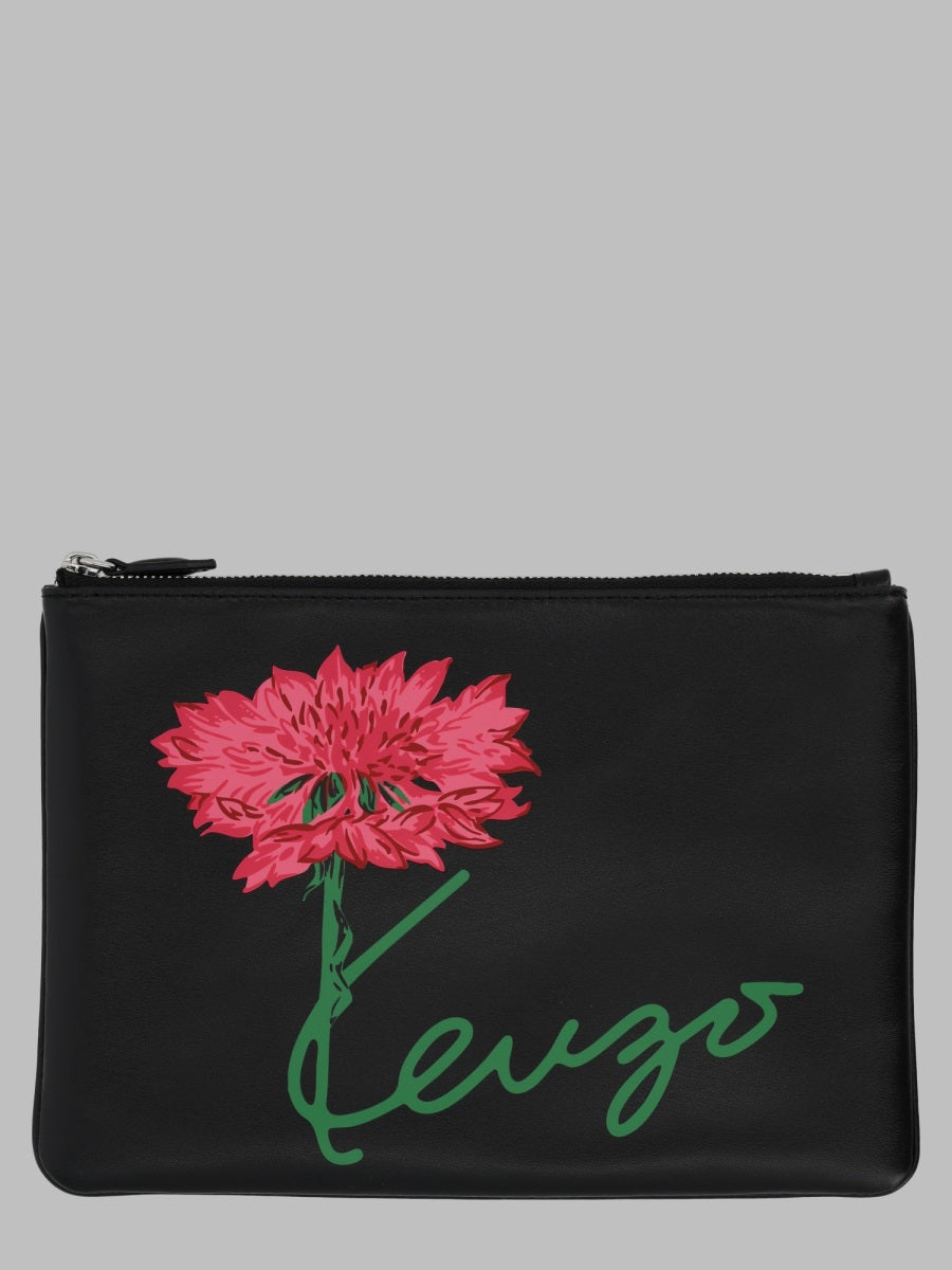 Kenzo Men Pochette "Kenzo Tulip" In Pelle KENZO