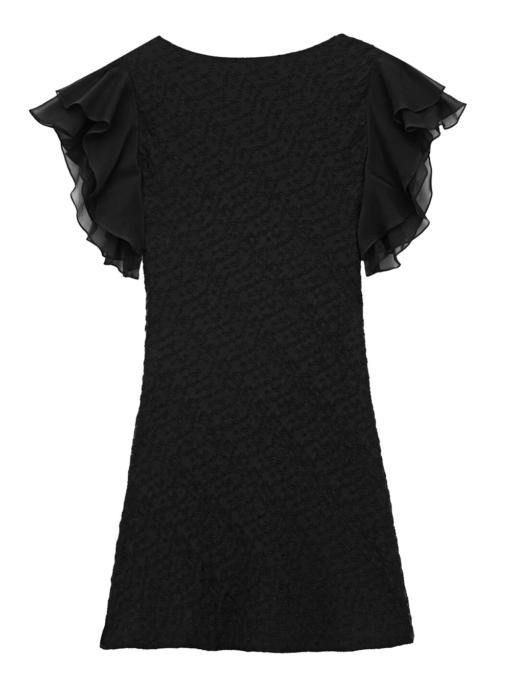 Saint Laurent Women Abito Con Scollo A V In Mussola Ricamata SAINT LAURENT