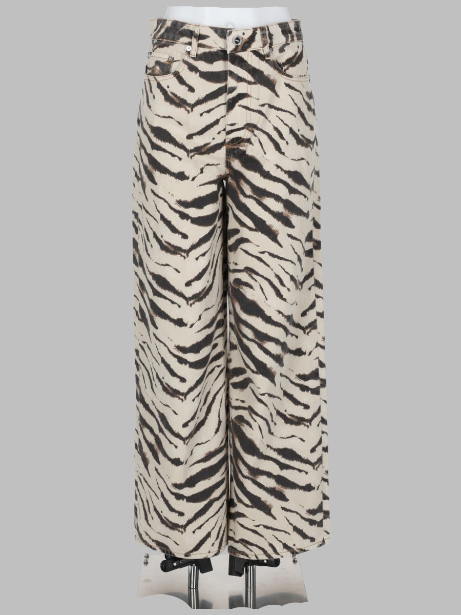 Ganni Women Jeans Con Stampa Animalier GANNI