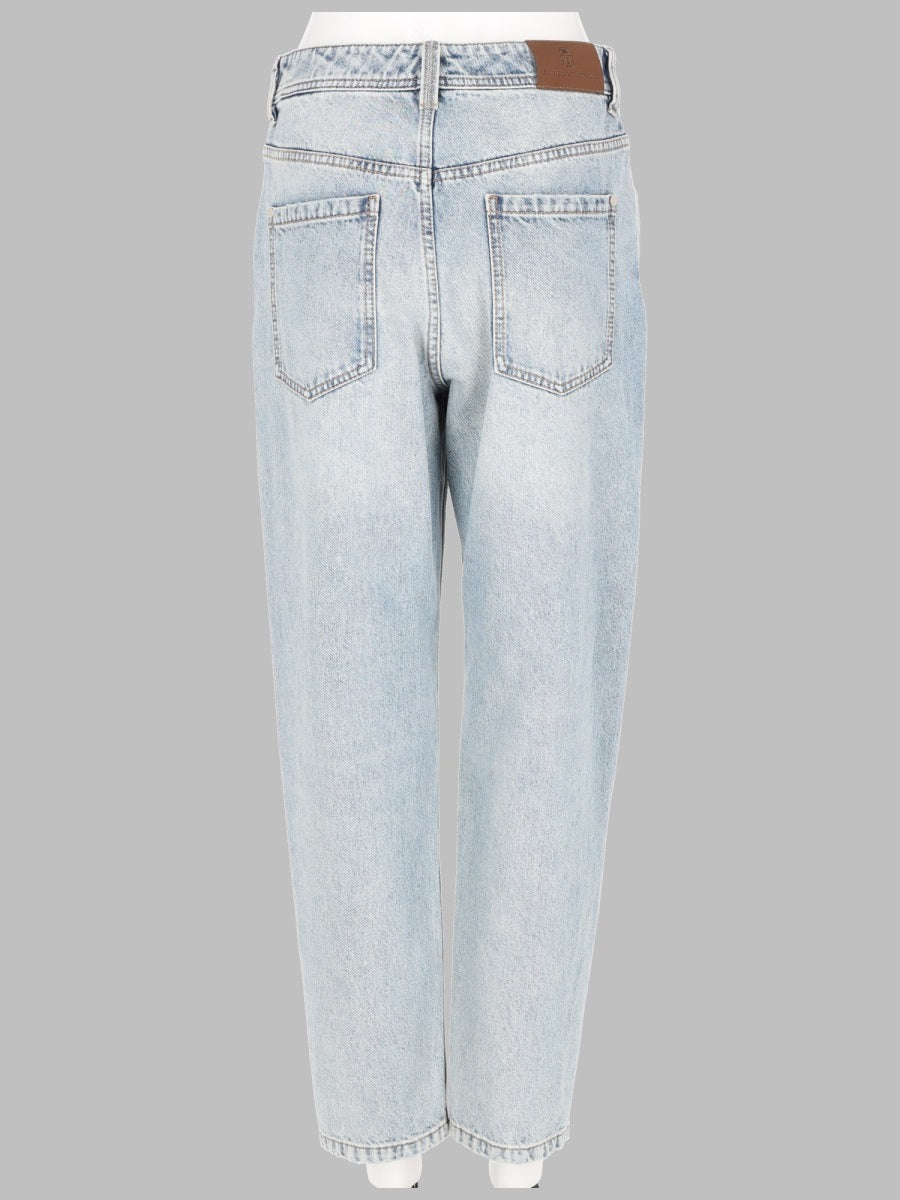 Brunello Cucinelli Women Pantalone Baggy Tapered In Denim Authentic BRUNELLO CUCINELLI