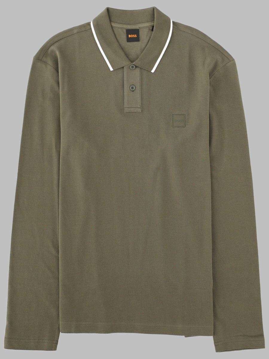 Boss Men Polo A Manica Lunga Con Logo BOSS