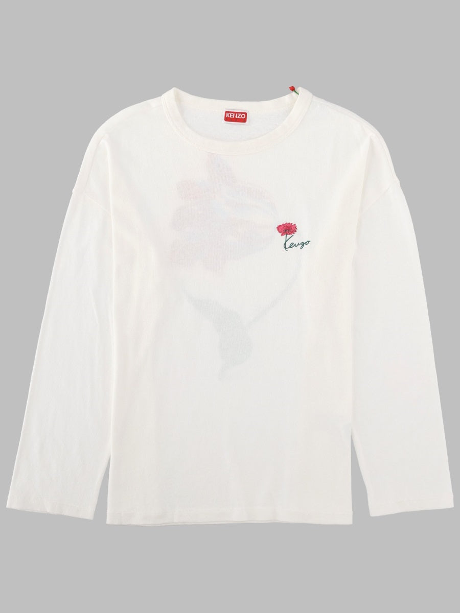Kenzo Women T-Shirt "Tulip" A Manica Lunga KENZO