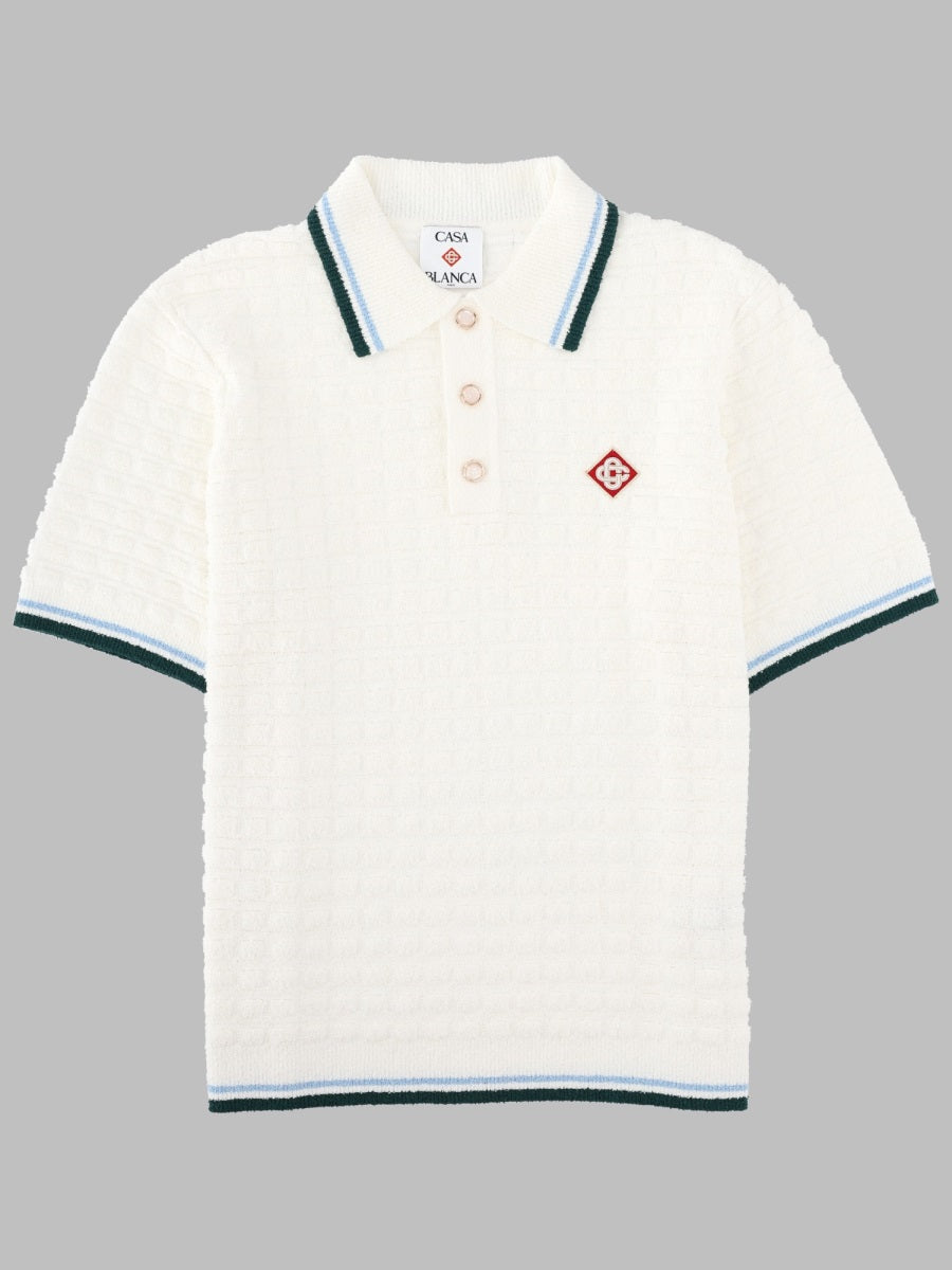 Casablanca Men Polo Bouclé Con Logo CASABLANCA