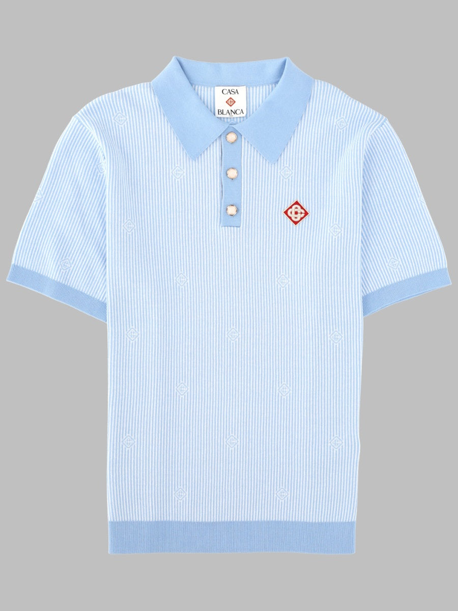 Casablanca Men Polo In Maglia A Righe CASABLANCA