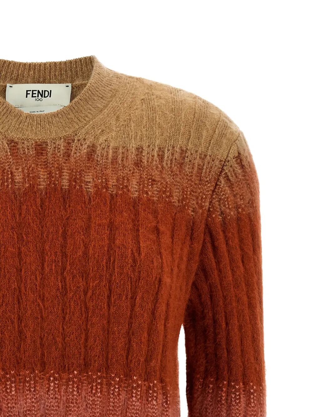 Fendi Women Gradient Mohair And Wool Fitted Jumper FENDI