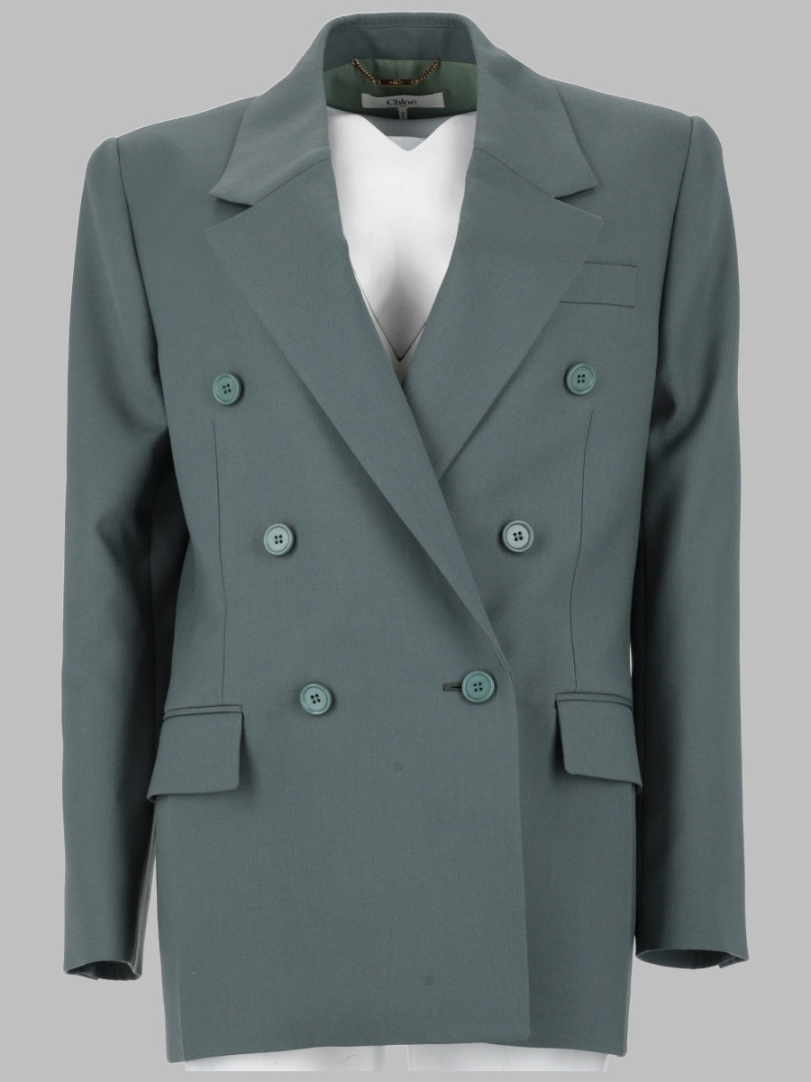 Chloé Women Giacca Sartoriale Doppiopetto In Gabardine