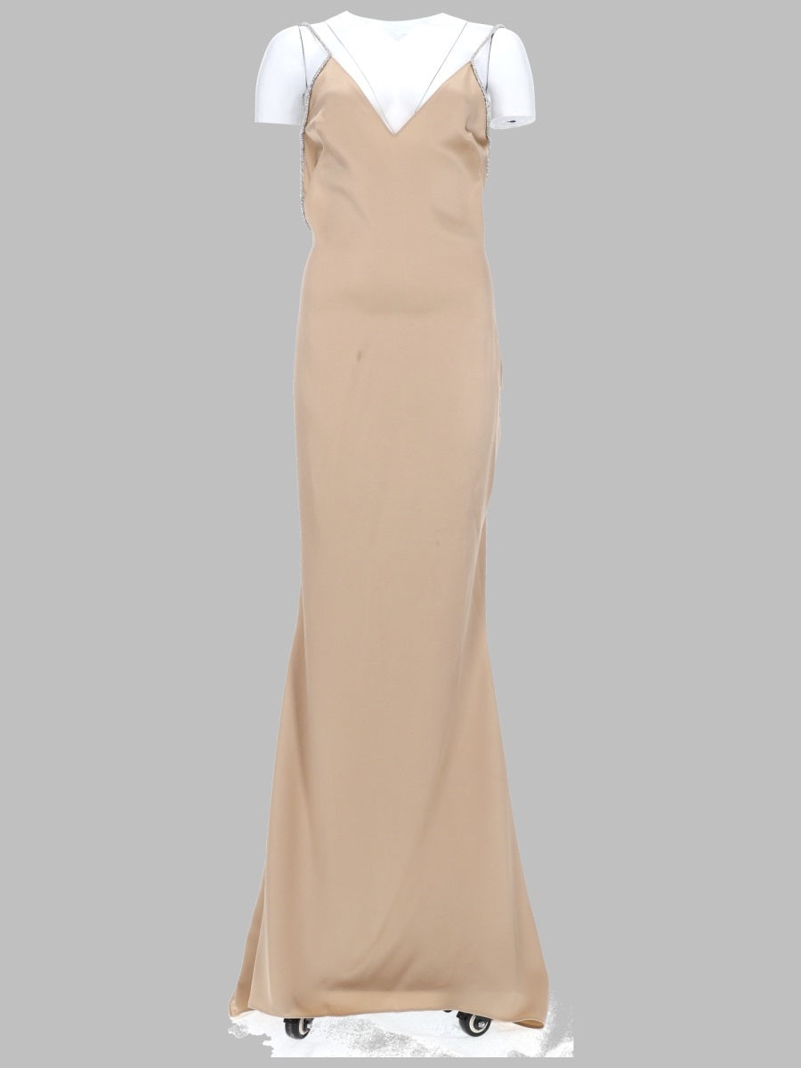 Tom Ford Women Abito Da Sera Smanicato In Raso Con Ricami A Catena TOM FORD