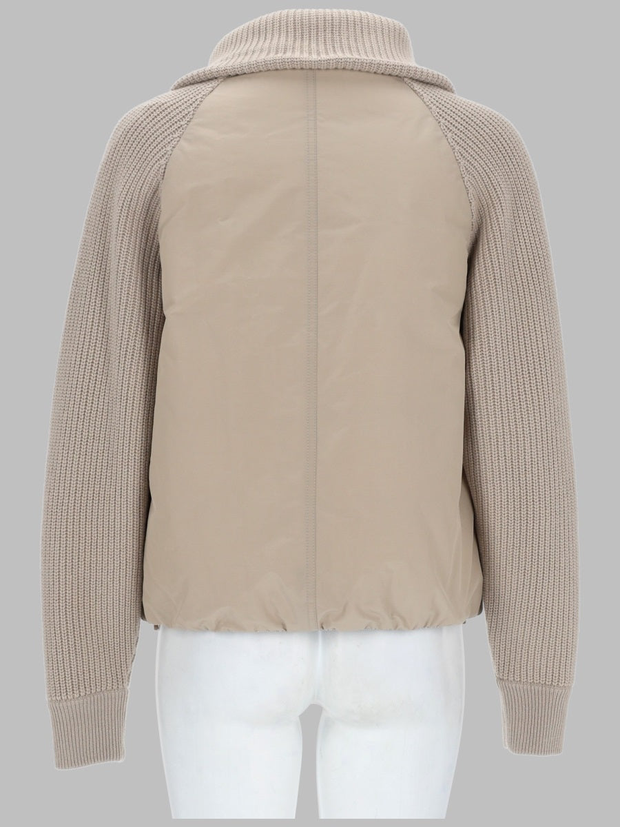 Brunello Cucinelli Women Piumino In Taffetà Di Cotone Techno E Maglia Di Lana Vergine, Cashmere E Seta BRUNELLO CUCINELLI
