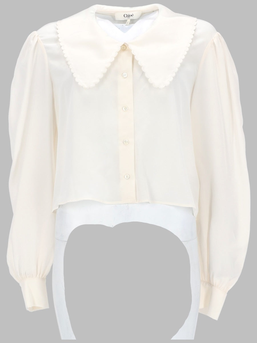 Chloé Women Blusa Con Maniche A Sbuffo In Crêpe De Chine CHLOE