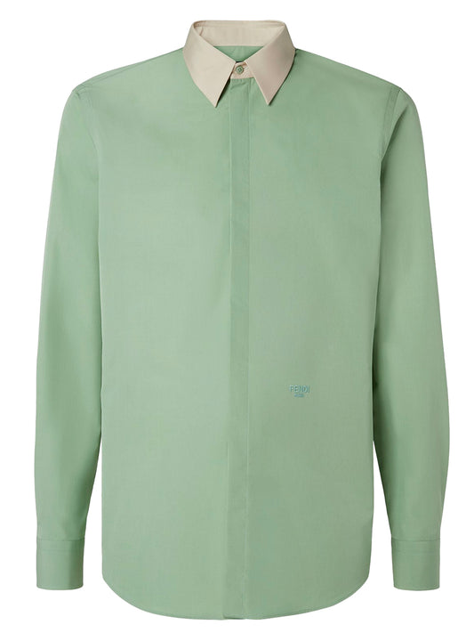 Fendi Men Camicia In Popeline