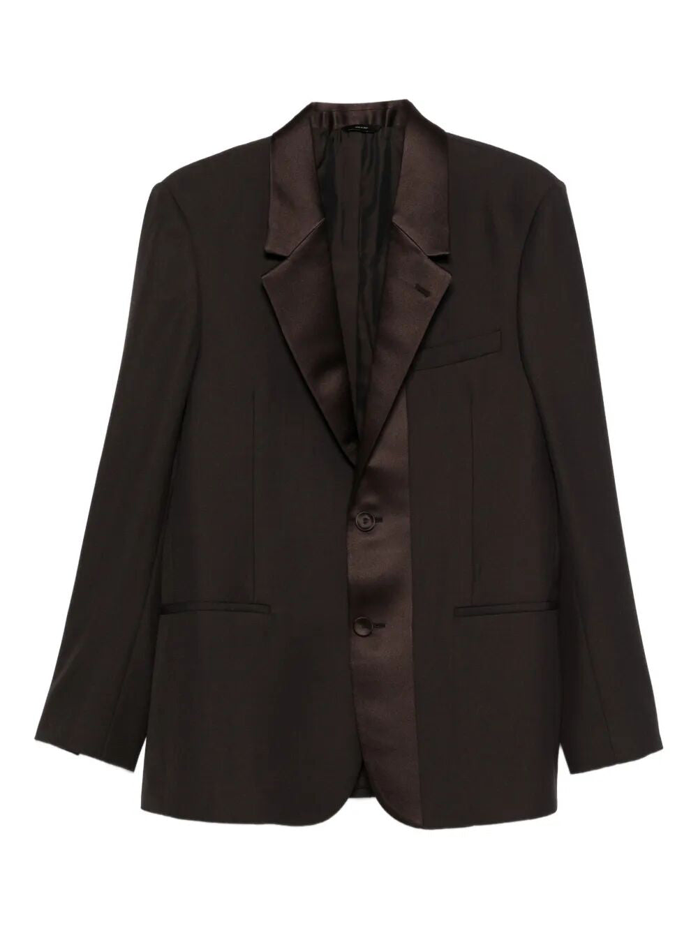 Fendi Men Single-Breasted Wool Crêpe Tailored Blazer FENDI
