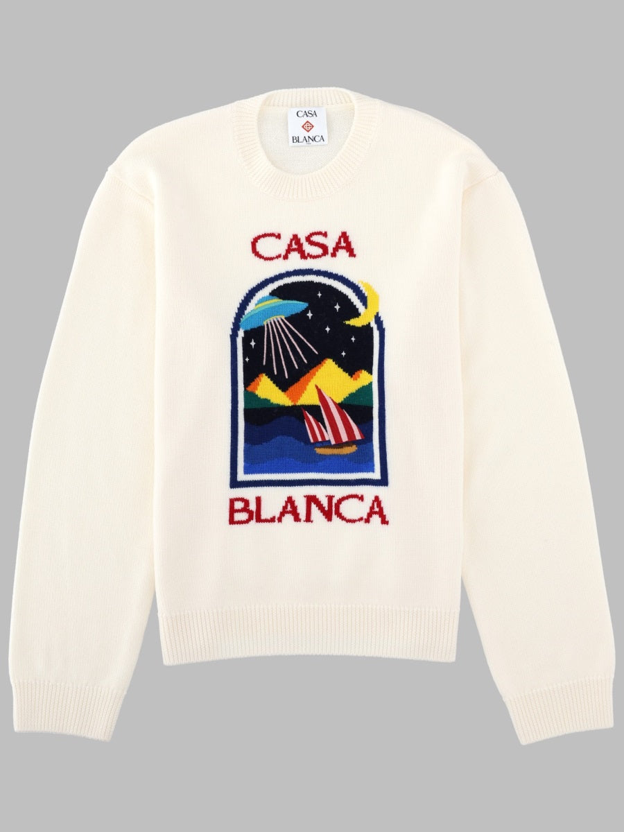 Casablanca Men Maglia Con Logo E Grafica CASABLANCA