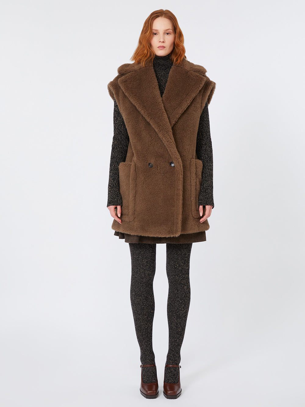 Max Mara Women Alpaca And Wool Teddy Vest MAX MARA