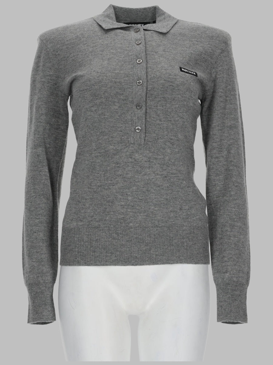 Rotate Women Polo In Lana Merino E Cashmere ROTATE