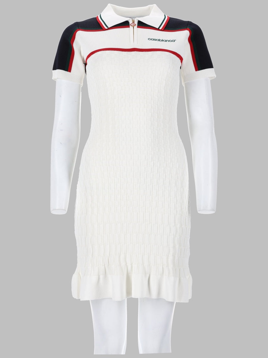 Casablanca Women Mini Abito Polo Da Tennis In Maglia CASABLANCA