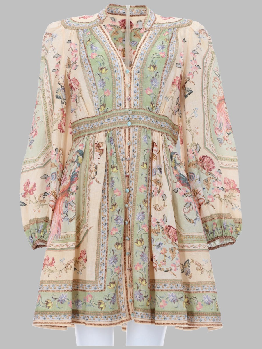 Zimmermann Women Mini Abito Scollato "Roselight" ZIMMERMANN