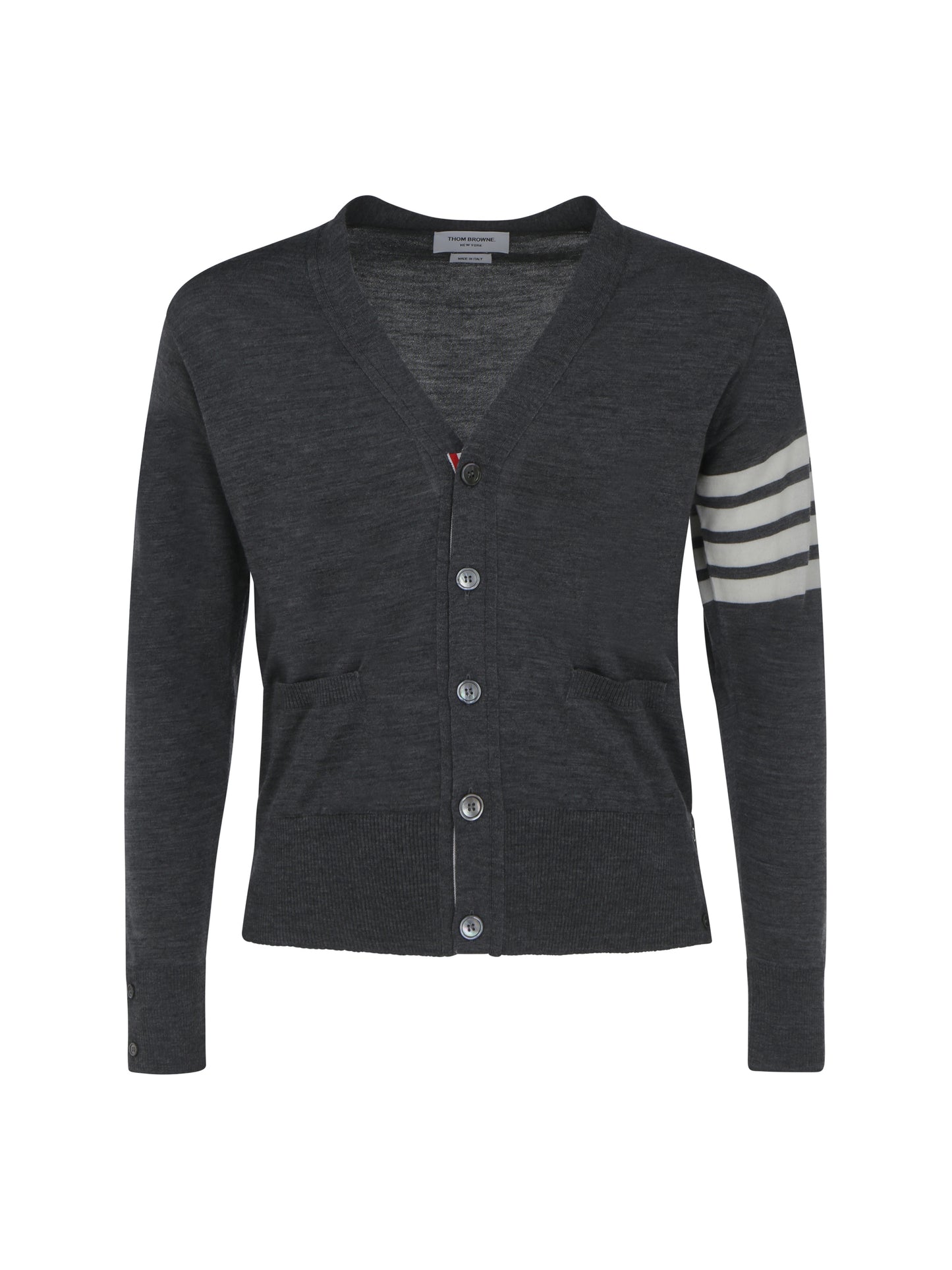 Thom Browne Men Virgin Wool Cardigan THOM BROWNE