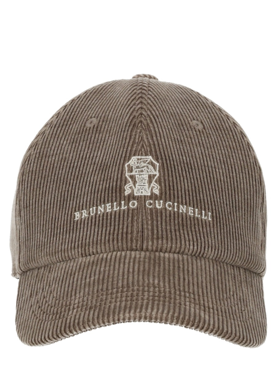 Brunello Cucinelli Men Cappello Da Baseball In Velluto A Coste BRUNELLO CUCINELLI
