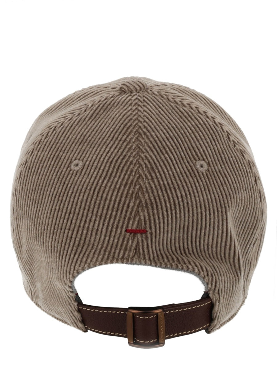Brunello Cucinelli Men Cappello Da Baseball In Velluto A Coste BRUNELLO CUCINELLI