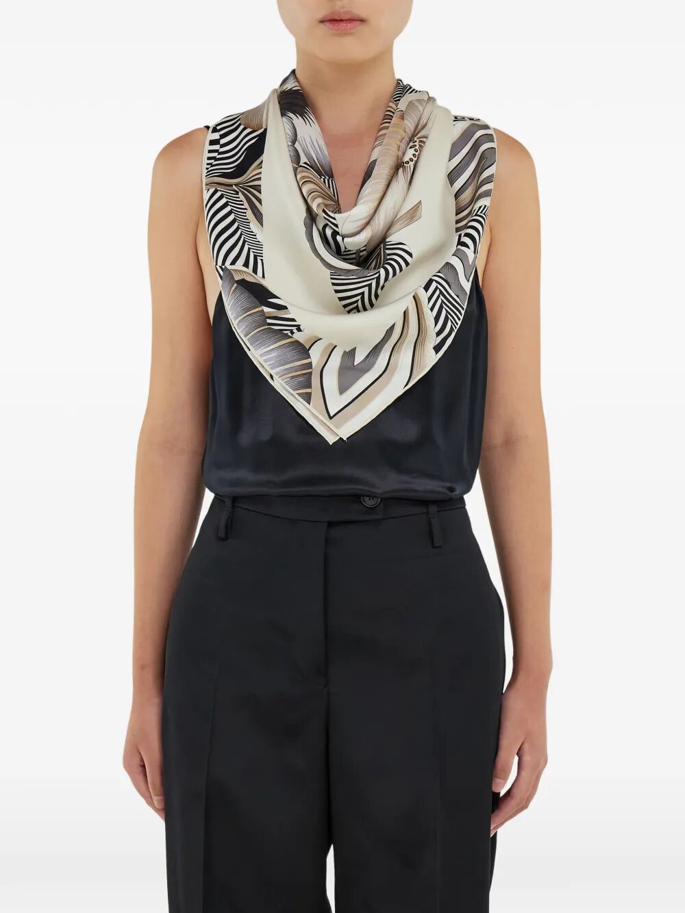 Ferragamo Women Brezza Print Silk Scarf FERRAGAMO
