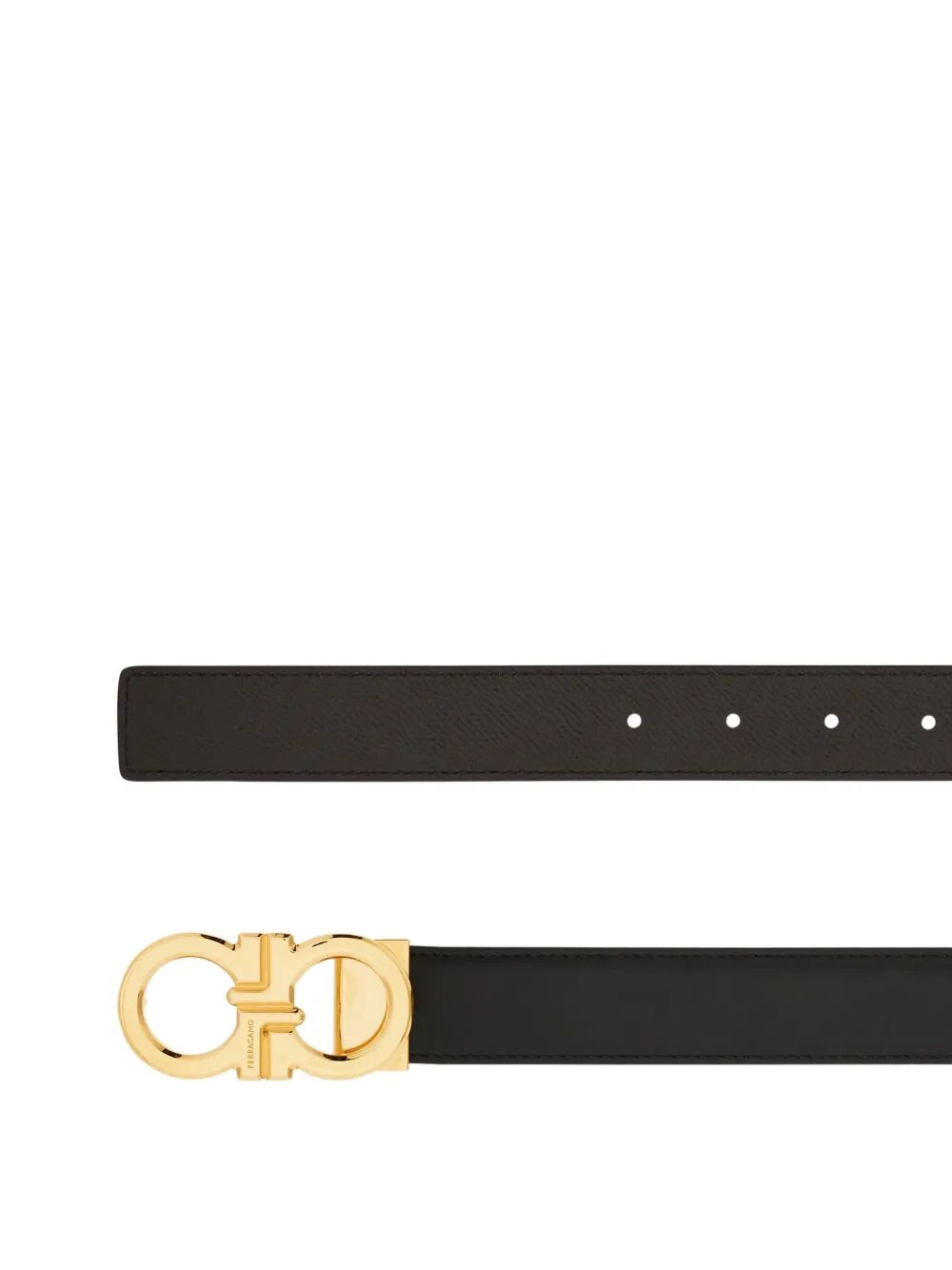 Ferragamo Men Grained Leather Reversible Gancini Belt FERRAGAMO