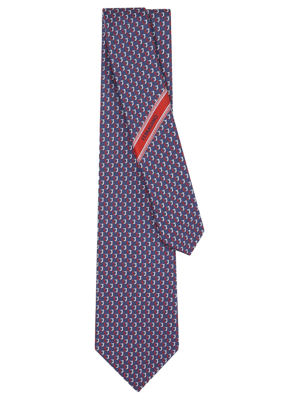 Ferragamo Men Barzio7j Bicolor Gancini Jacquard Tie FERRAGAMO
