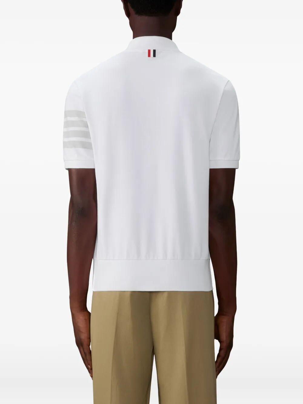Thom Browne Men 4-Bar Cotton Piqué Polo Shirt THOM BROWNE