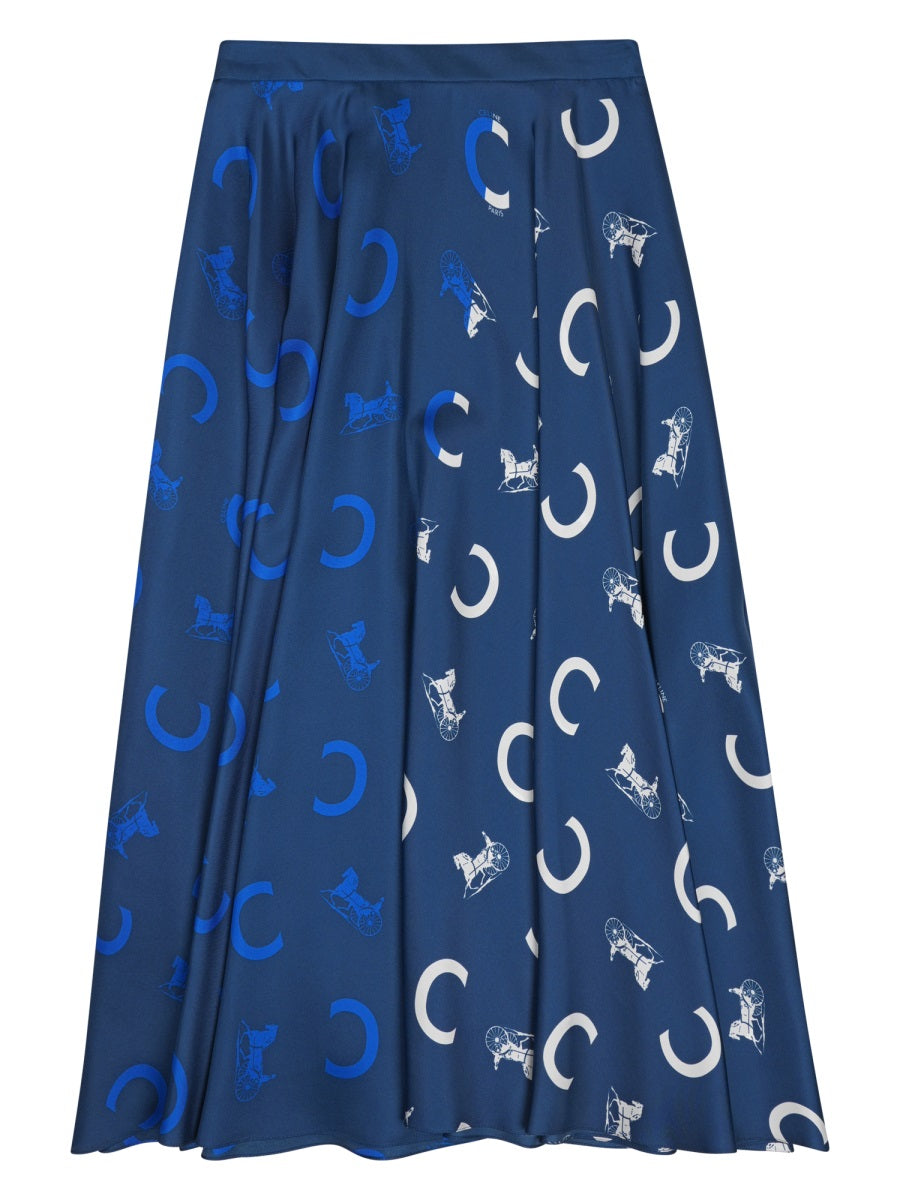 Celine Women Gonna In Twill Di Seta CELINE