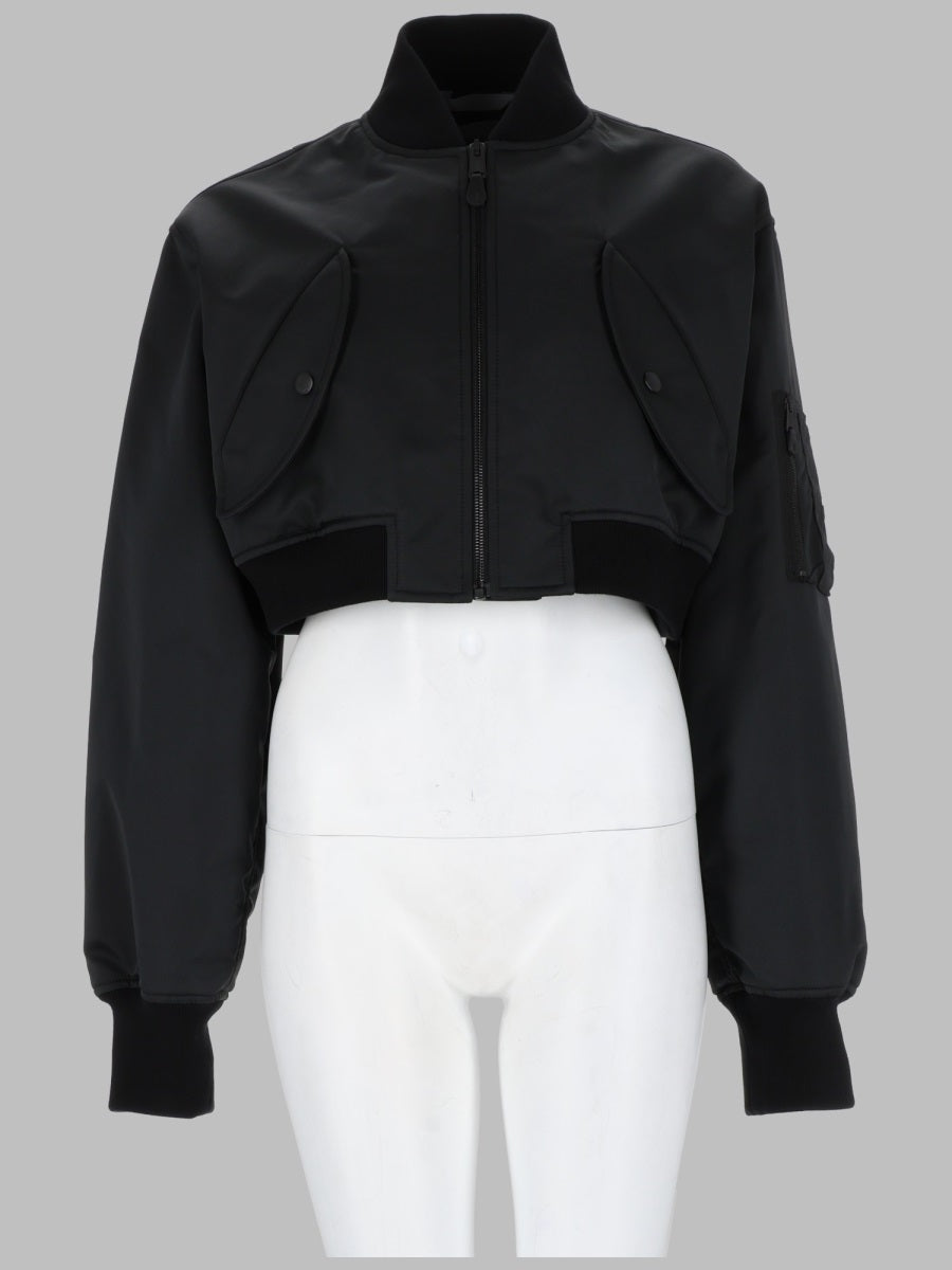 Balenciaga Women Bomber Cropped Con Zip BALENCIAGA