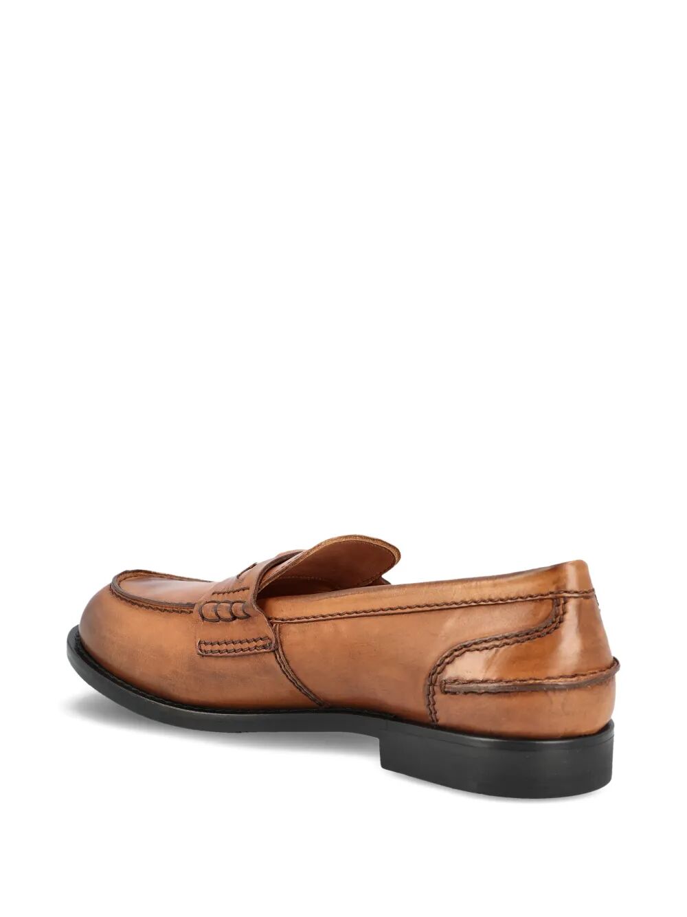 Miu Miu Women Vintage-Effect Leather Penny Loafers MIU MIU