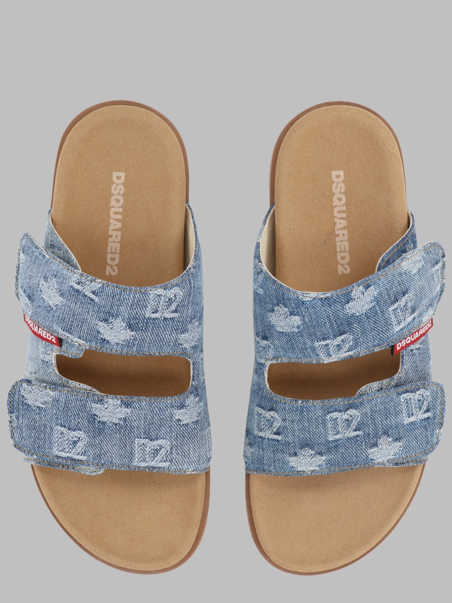 Dsquared Men Sandalo A Doppia Fascia DSQUARED2