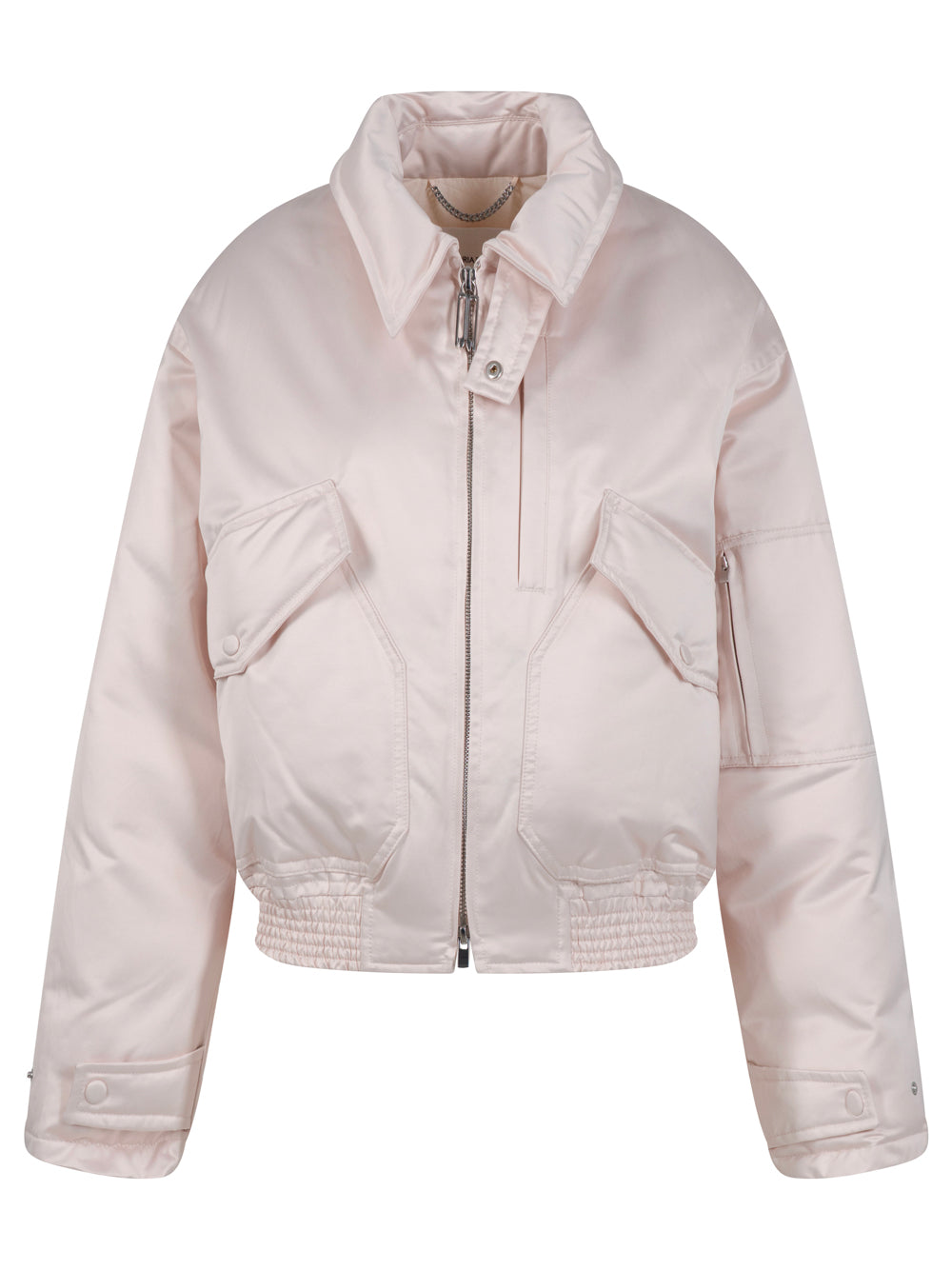 Victoria Beckham Women Cotton Satin Padded Bomber Jacket VICTORIA BECKHAM