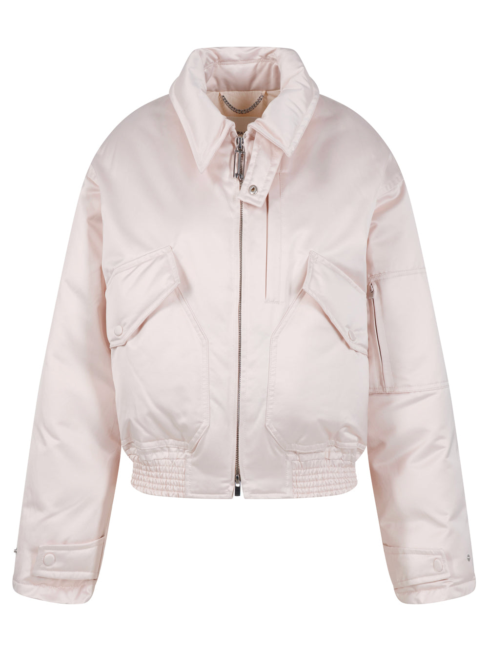 Victoria Beckham Women Cotton Satin Padded Bomber Jacket VICTORIA BECKHAM