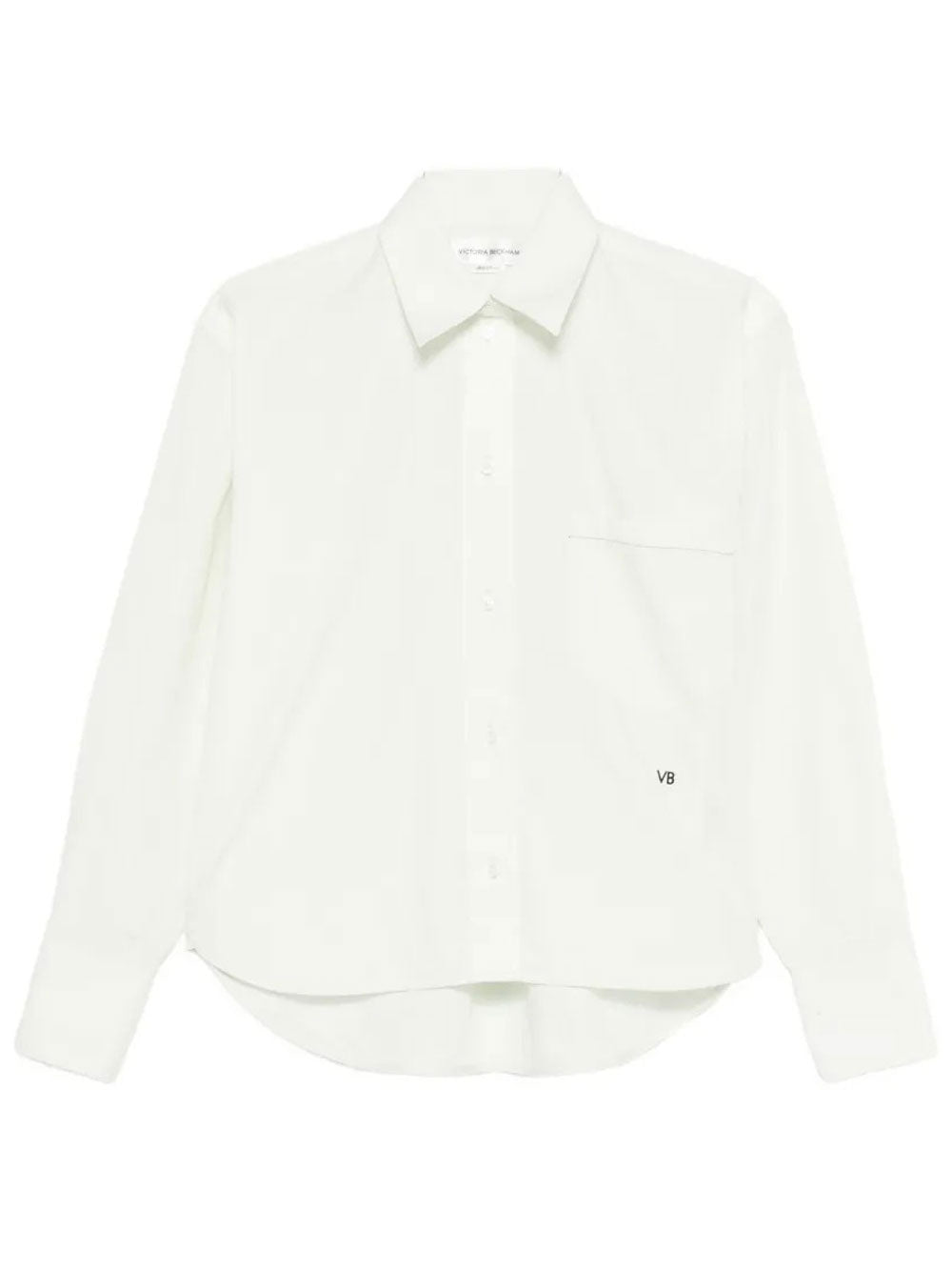 Victoria Beckham Women Vb Embroidery Cropped Shirt VICTORIA BECKHAM