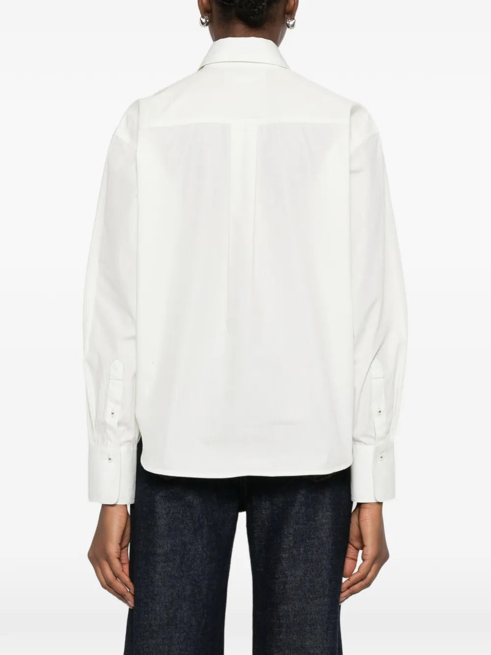 Victoria Beckham Women Vb Embroidery Cropped Shirt VICTORIA BECKHAM