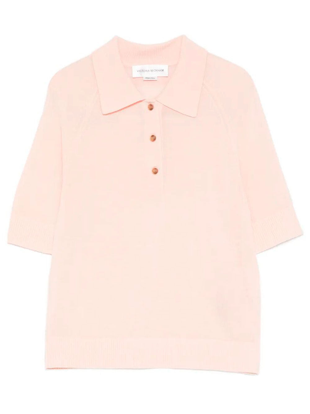 Victoria Beckham Women Lightweight Fine Guage Knitted Polo Top VICTORIA BECKHAM