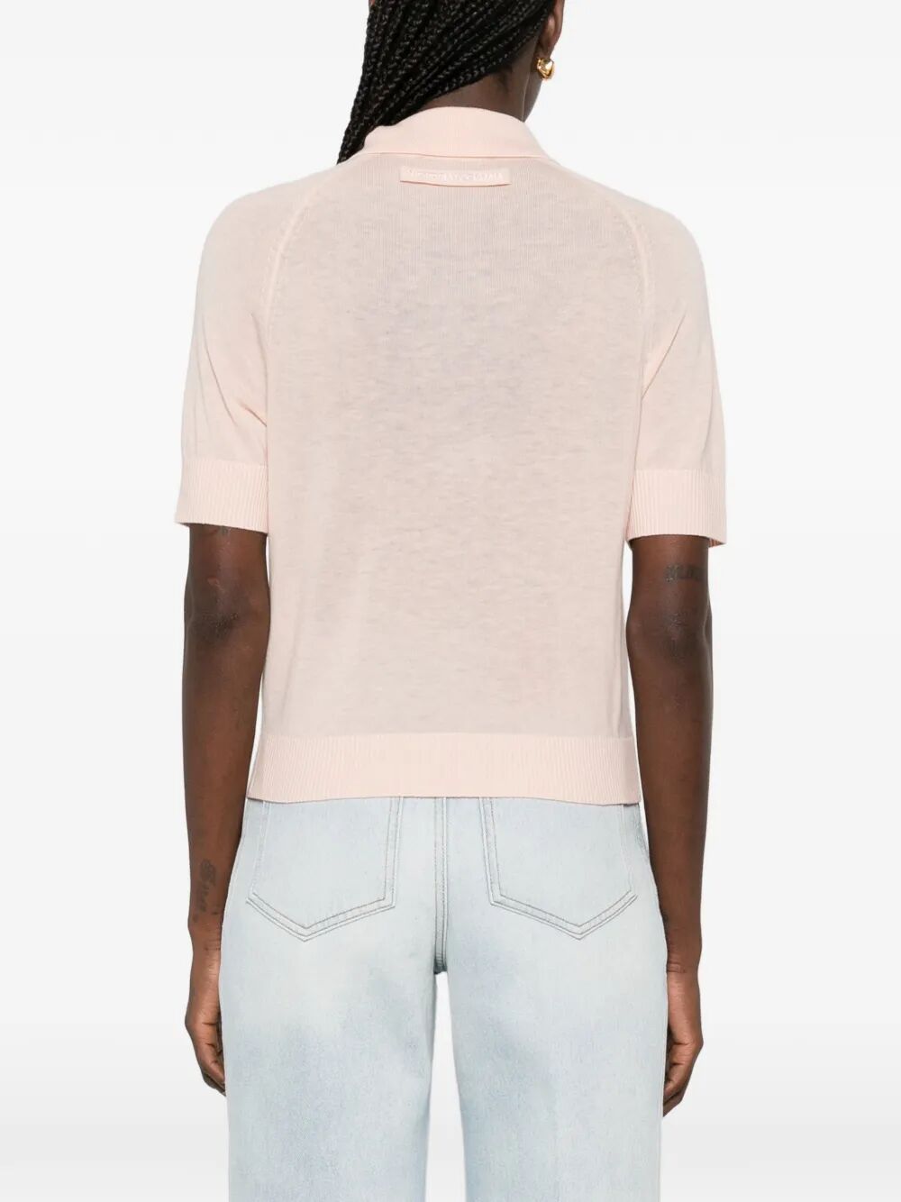 Victoria Beckham Women Lightweight Fine Guage Knitted Polo Top VICTORIA BECKHAM