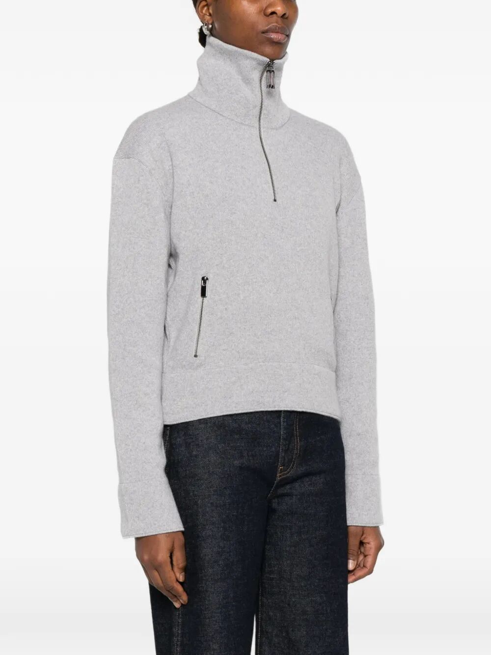Victoria Beckham Women Half-Zip Milano Wool Blend Jumper VICTORIA BECKHAM