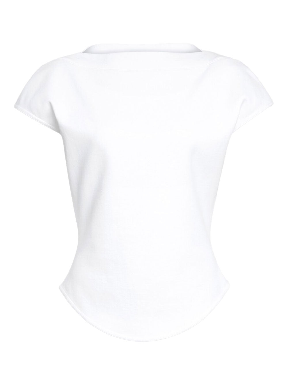 Alaia Women Cap Cotton Fitted T-Shirt ALAIA