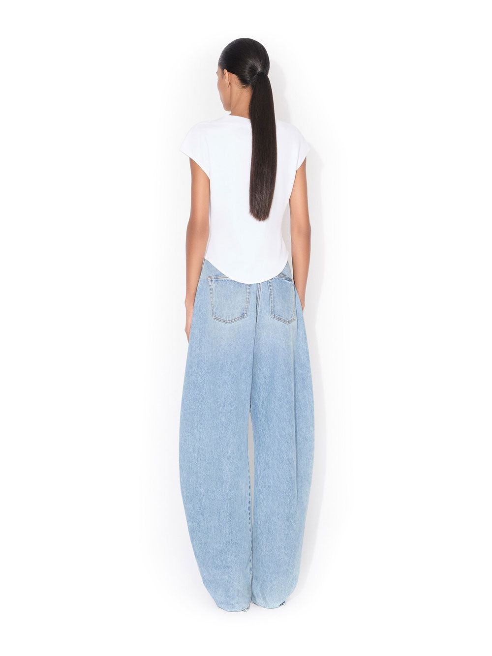 Alaia Women Cap Cotton Fitted T-Shirt ALAIA