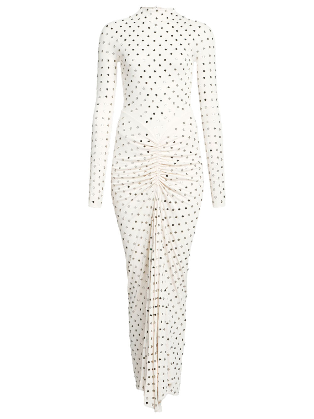 Alaia Women Draped Fluid Strass Jersey Dress ALAIA