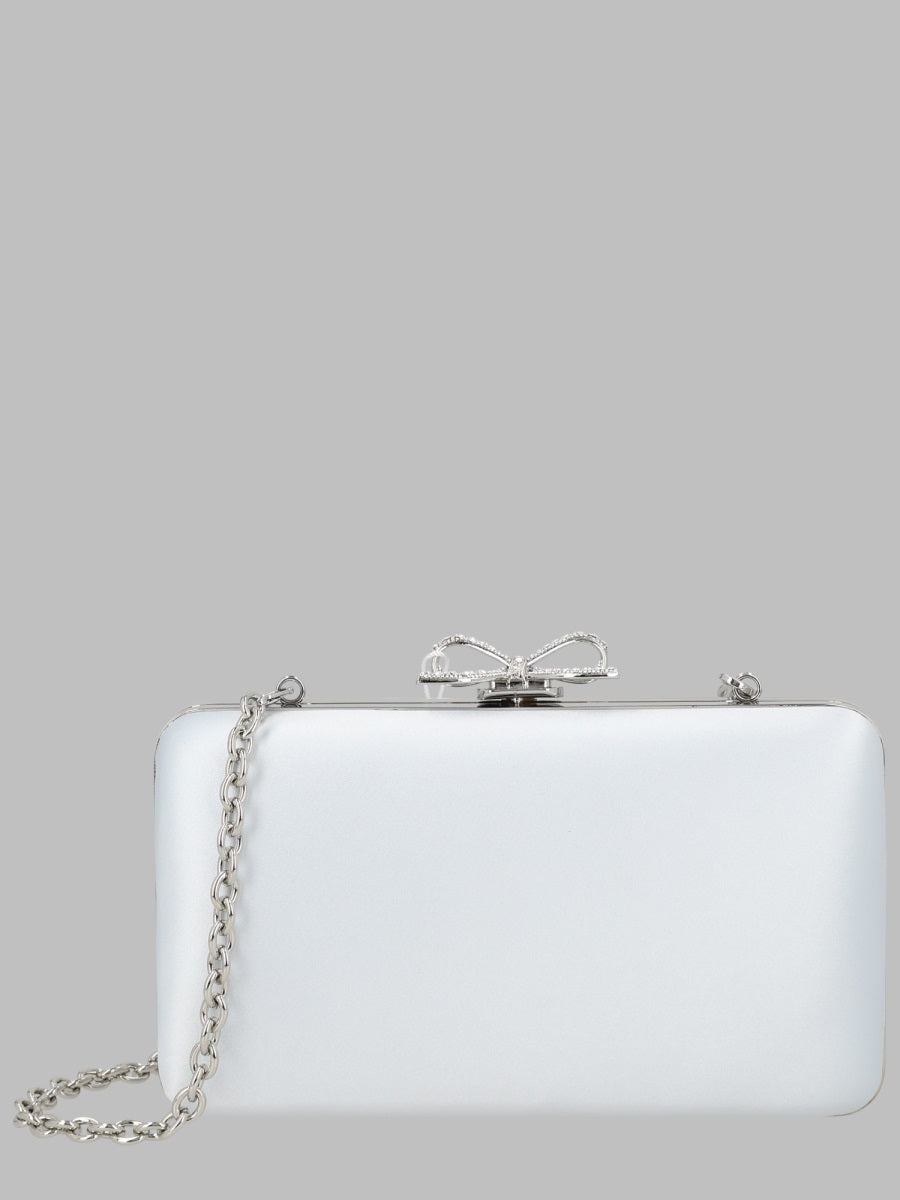 Self-Portrait Women Clutch Blu In Raso SELF-PORTRAIT