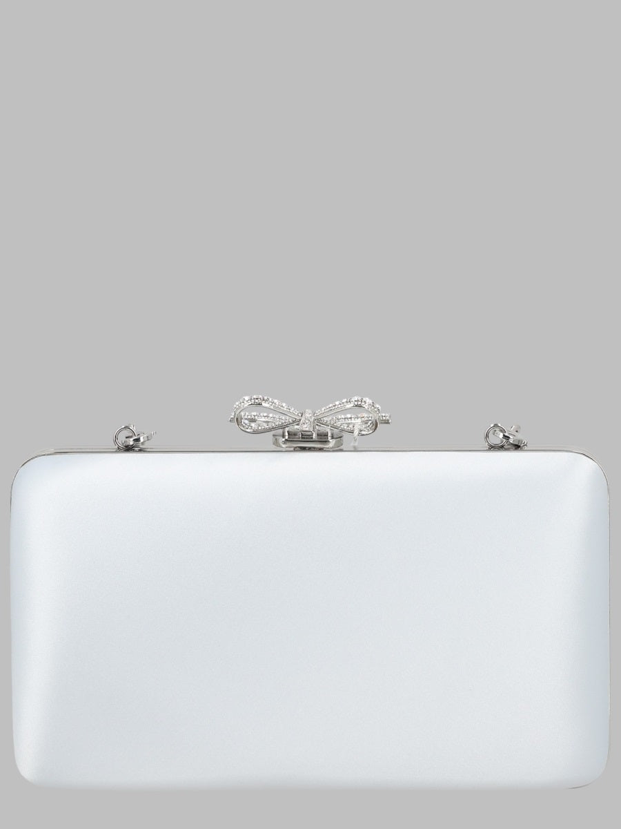 Self-Portrait Women Clutch Blu In Raso SELF-PORTRAIT