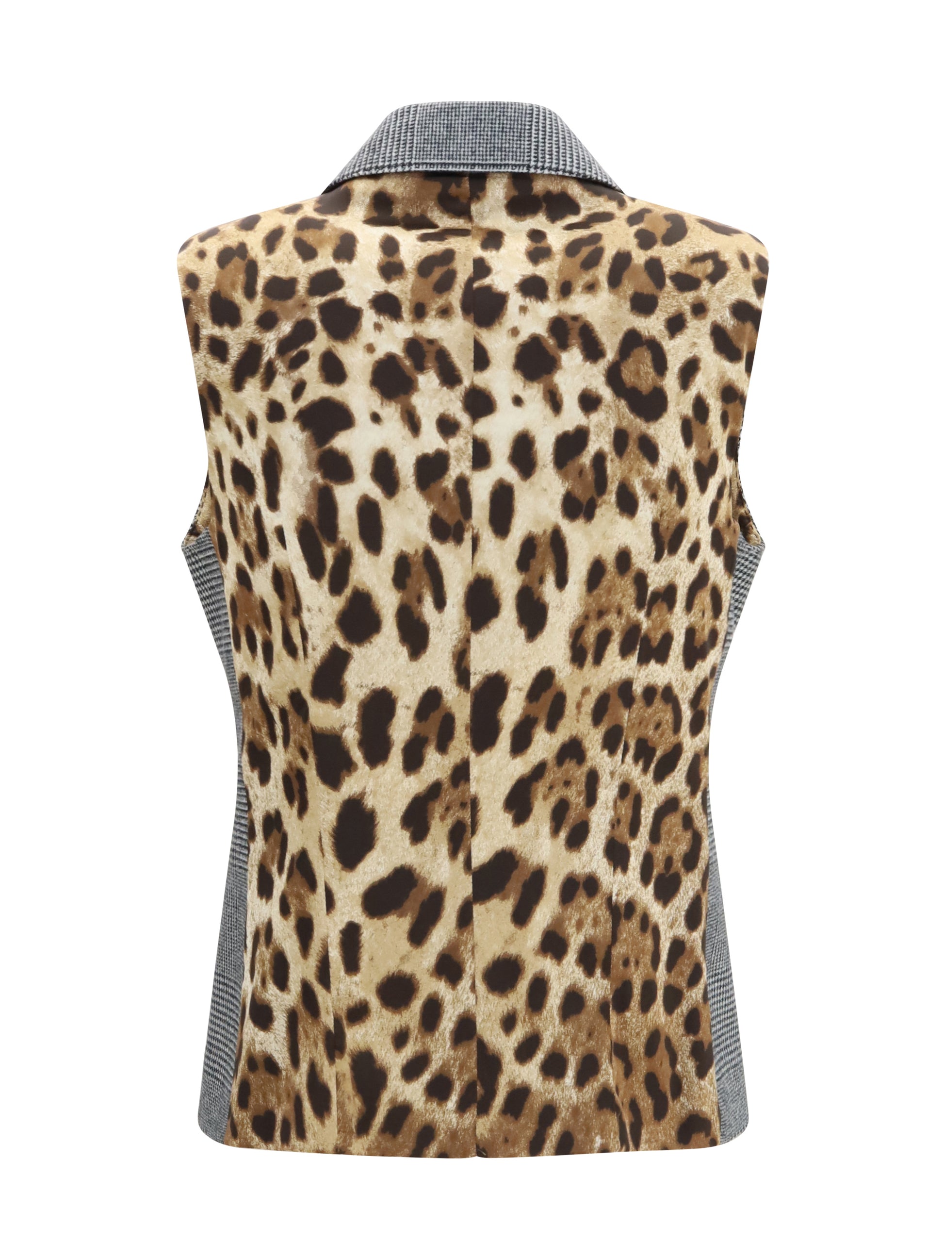 Dolce & Gabbana Women Prince Of Wales Double Breasted Vest DOLCE & GABBANA